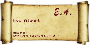 Eva Albert névjegykártya