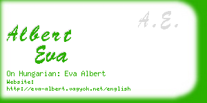 albert eva business card